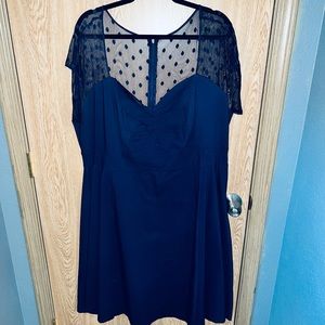 Torrid Size 28 Navy Cocktail dress (cross posted)